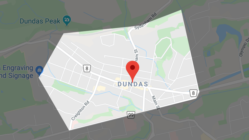 map of dundas area