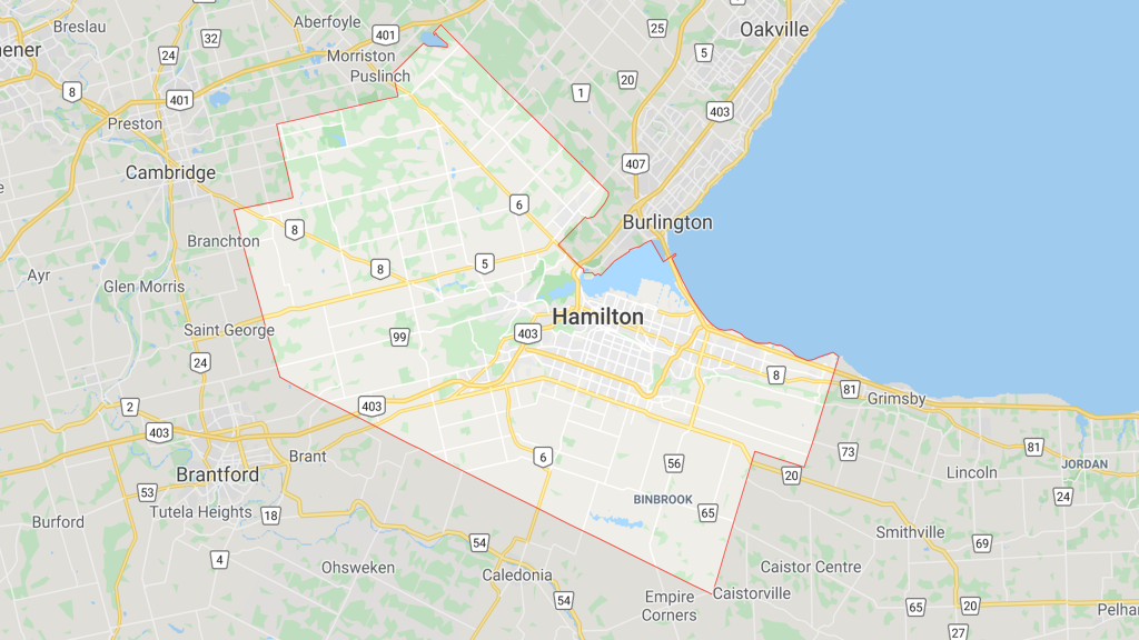 map of hamilton area